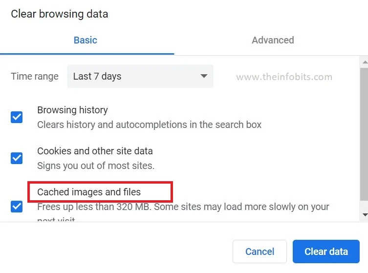 clear browsing data - Chrome