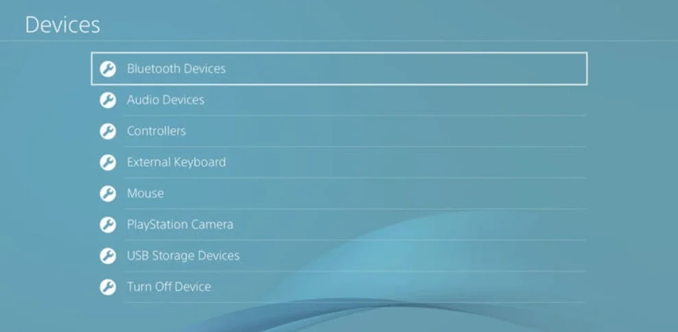 Connect AirPods to PS4 - Devices settings