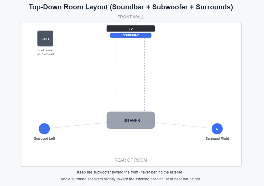 Soundbar room layout