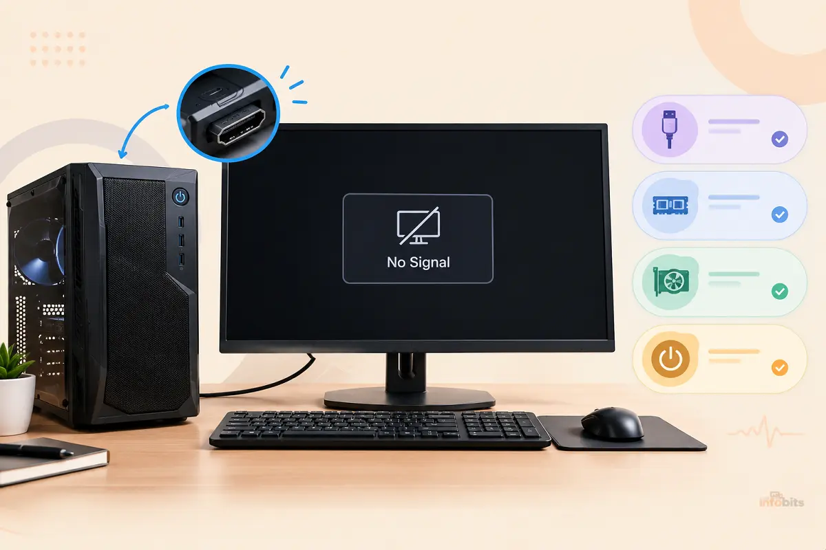 PC Turns On But No Display