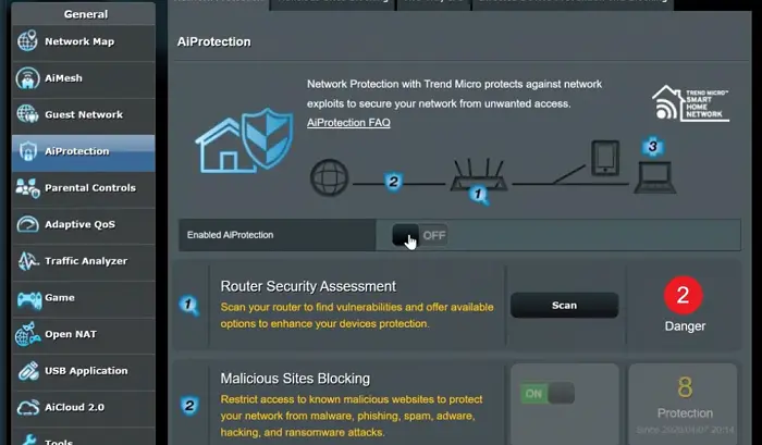 Enable Asus Aiproection screenshot